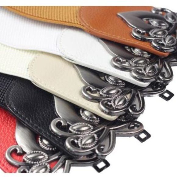 Waist Gothic Floral belt Silver/White - Picture 3 of 7